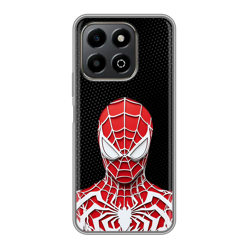 Силиконовый чехол на Honor X6b с принтом человек паук spiderman Силиконовый чехол на Honor X6b с принтом человек паук spiderman