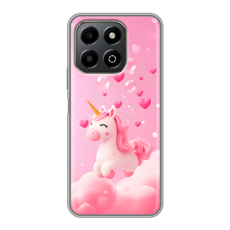 Силиконовый чехол на Honor X6b с принтом Единорог Силиконовый чехол на Honor X6b с принтом Единорог