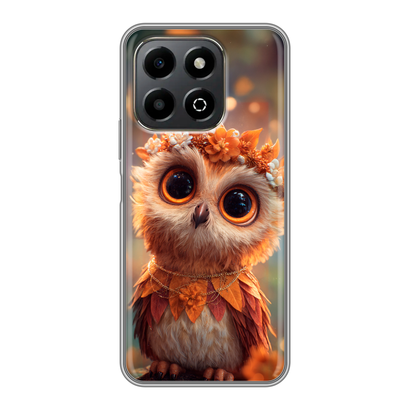 Силиконовый чехол на Honor X6b с принтом Милая сова Силиконовый чехол на Honor X6b с принтом Милая сова