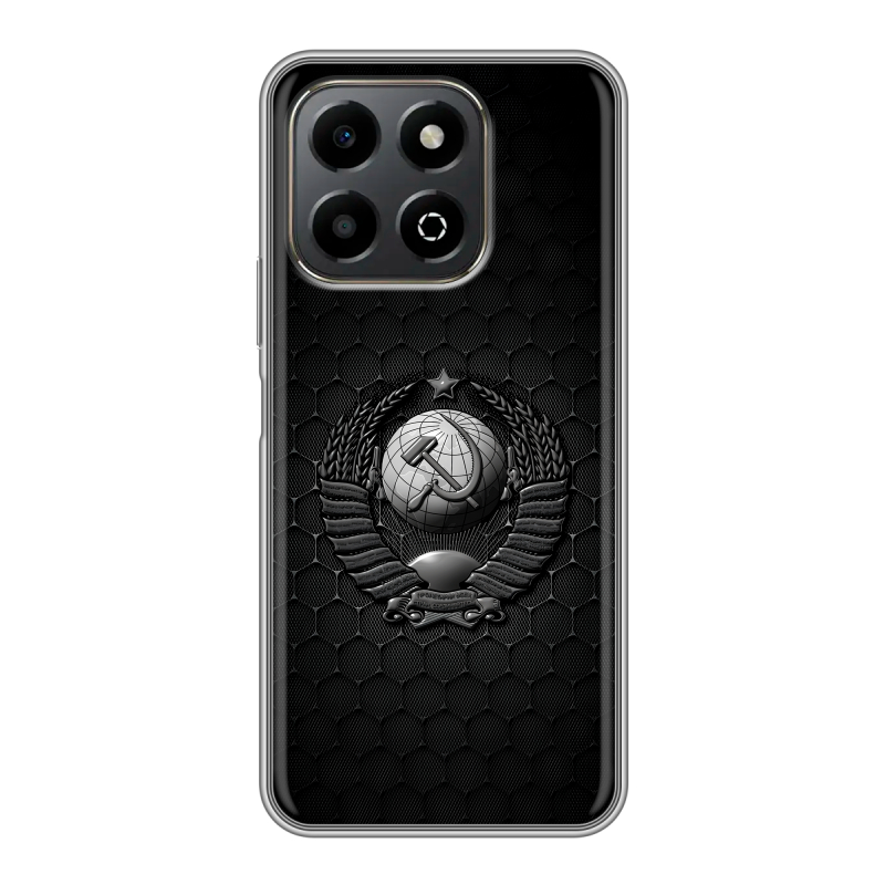 Силиконовый чехол на Honor X6b с принтом Герб Флаг СССР Силиконовый чехол на Honor X6b с принтом Герб Флаг СССР
