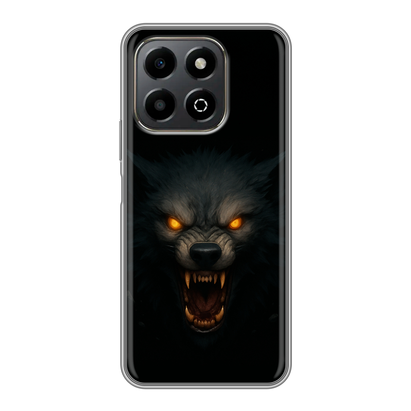 Силиконовый чехол на Honor X6b с принтом Волк Силиконовый чехол на Honor X6b с принтом Волк