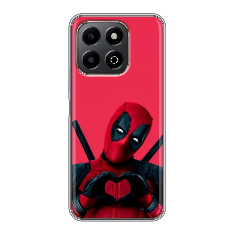 Силиконовый противоударный чехол на Honor X6b с принтом Дедпул Deadpool Силиконовый противоударный чехол на Honor X6b с принтом Дедпул Deadpool
