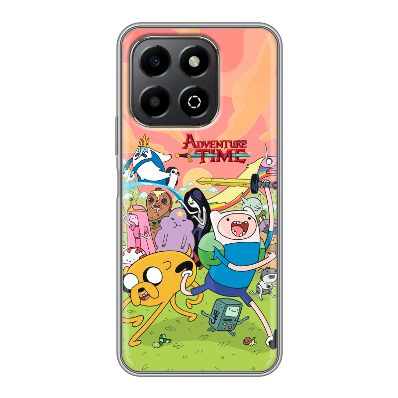 Силиконовый чехол на Honor X6b с принтом Adventure time Время приключений Силиконовый чехол на Honor X6b с принтом Adventure time Время приключений