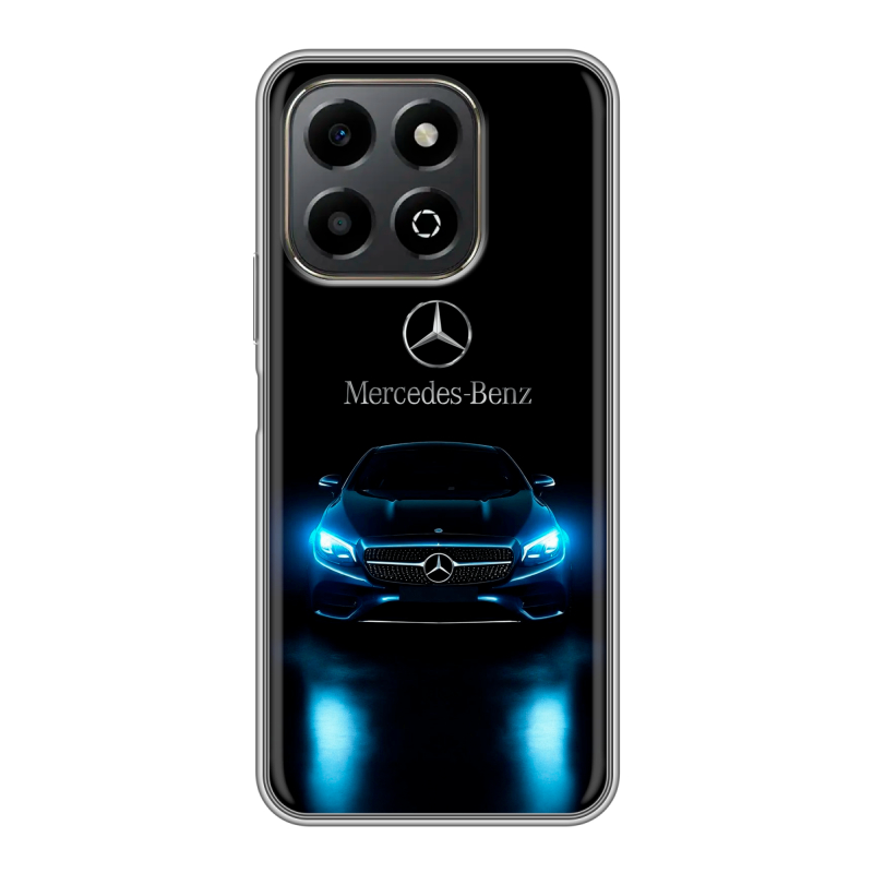 Силиконовый противоударный чехол на Honor X6b с принтом Mercedes Мерседес Силиконовый противоударный чехол на Honor X6b с принтом Mercedes Мерседес