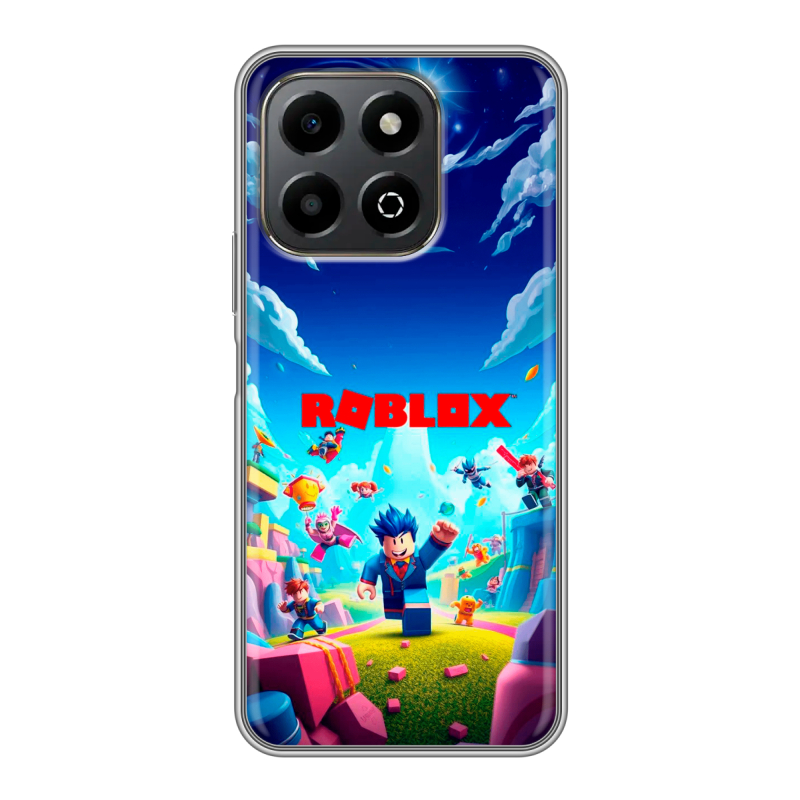 Силиконовый чехол на Honor X6b с принтом Roblox Роблокс Силиконовый чехол на Honor X6b с принтом Roblox Роблокс