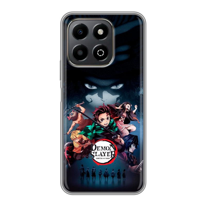 Силиконовый чехол на Honor X6b с принтом Demon Slayer Клинок рассекающий демонов Силиконовый чехол на Honor X6b с принтом Demon Slayer Клинок рассекающий демонов