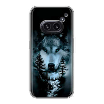 Силиконовый чехол на Nothing Phone (2a) Plus с принтом Лесной волк Силиконовый чехол на Nothing Phone (2a) Plus с принтом Лесной волк