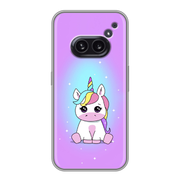 Силиконовый чехол на Nothing Phone (2a) Plus с принтом Единорог Силиконовый чехол на Nothing Phone (2a) Plus с принтом Единорог