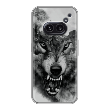 Силиконовый чехол на Nothing Phone (2a) Plus с принтом Волк Силиконовый чехол на Nothing Phone (2a) Plus с принтом Волк