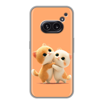 Силиконовый чехол на Nothing Phone (2a) Plus с принтом Милые котики Силиконовый чехол на Nothing Phone (2a) Plus с принтом Милые котики