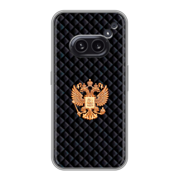 Силиконовый чехол на Nothing Phone (2a) Plus с принтом Герб России принт