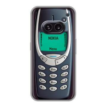 Силиконовый чехол на Nothing Phone (2a) Plus с принтом Старый телефон