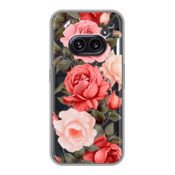 Силиконовый чехол на Nothing Phone (2a) Plus с принтом Розы Силиконовый чехол на Nothing Phone (2a) Plus с принтом Розы