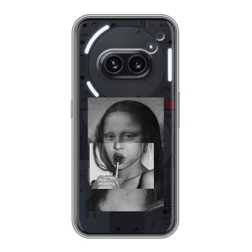 Силиконовый чехол на Nothing Phone (2a) Plus с принтом Мона Лиза Силиконовый чехол на Nothing Phone (2a) Plus с принтом Мона Лиза