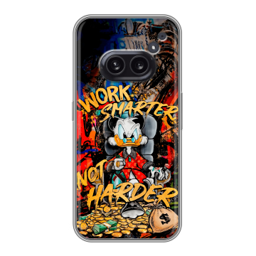 Силиконовый чехол на Nothing Phone (2a) Plus с принтом Дональд Дак Деньги