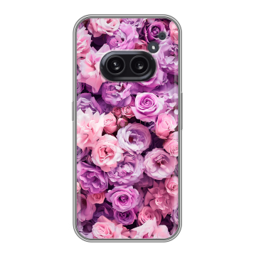 Силиконовый чехол на Nothing Phone (2a) Plus с принтом лавандовые розы