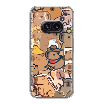 Силиконовый чехол на Nothing Phone (2a) Plus с принтом капибара Силиконовый чехол на Nothing Phone (2a) Plus с принтом капибара