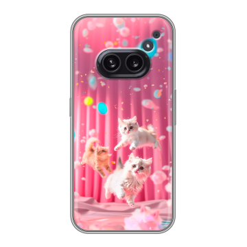 Силиконовый чехол на Nothing Phone (2a) Plus с принтом милые котики