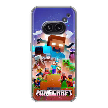 Силиконовый чехол на Nothing Phone (2a) Plus с принтом Майнкрафт Minecraft