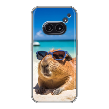 Силиконовый чехол на Nothing Phone (2a) Plus с принтом Капибара