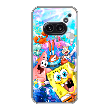 Силиконовый чехол на Nothing Phone (2a) Plus с принтом спанчбоб спанч боб