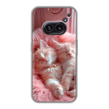 Силиконовый чехол на Nothing Phone (2a) Plus с принтом котята котики