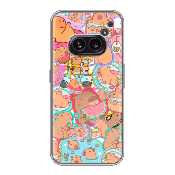 Силиконовый чехол на Nothing Phone (2a) Plus с принтом капибары Силиконовый чехол на Nothing Phone (2a) Plus с принтом капибары