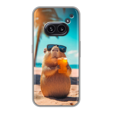Силиконовый чехол на Nothing Phone (2a) Plus с принтом Капибара