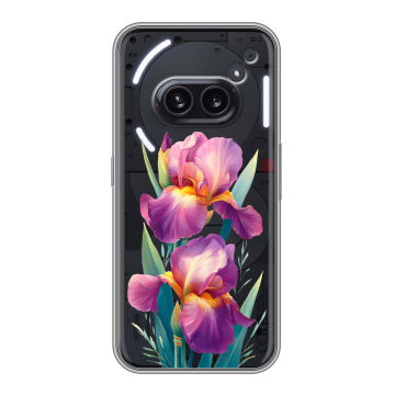 Силиконовый чехол на Nothing Phone (2a) Plus с принтом Цветы орхидеи