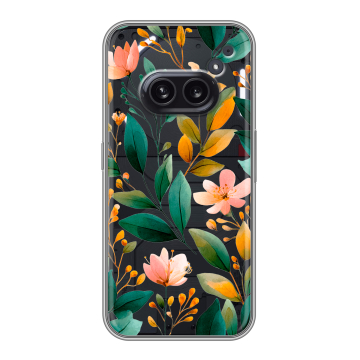 Силиконовый чехол на Nothing Phone (2a) Plus с принтом Цветы паттерн