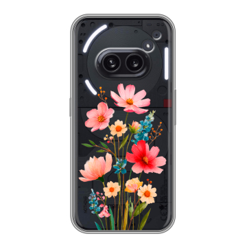 Силиконовый чехол на Nothing Phone (2a) Plus с принтом Цветы