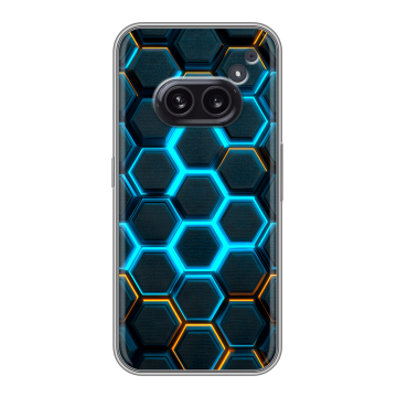 Силиконовый чехол на Nothing Phone (2a) Plus с принтом Неоновые соты