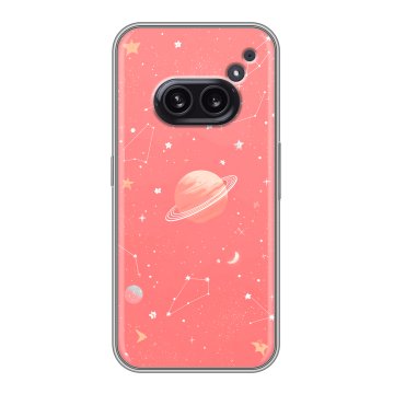 Силиконовый чехол на Nothing Phone (2a) Plus с принтом Розовый космос