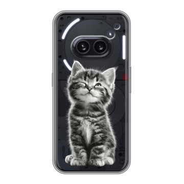 Силиконовый чехол на Nothing Phone (2a) Plus с принтом Котенок Силиконовый чехол на Nothing Phone (2a) Plus с принтом Котенок
