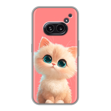 Силиконовый чехол на Nothing Phone (2a) Plus с принтом Розовый котенок