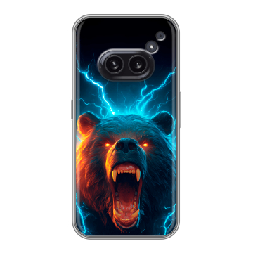 Силиконовый чехол на Nothing Phone (2a) Plus с принтом Медведь