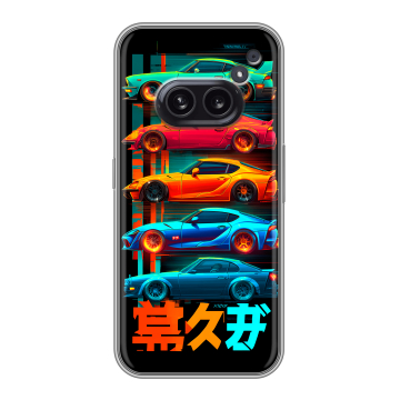 Силиконовый чехол на Nothing Phone (2a) Plus с принтом машины тачки