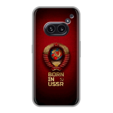 Силиконовый чехол на Nothing Phone (2a) Plus с принтом Флаг Герб СССР
