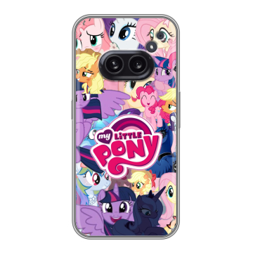Силиконовый чехол на Nothing Phone (2a) Plus с принтом My little pony Дружба чудо