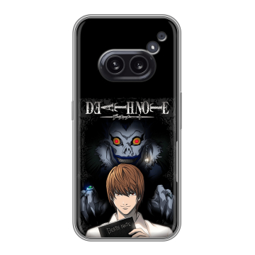 Силиконовый чехол на Nothing Phone (2a) Plus с принтом Death note Тетрадь смерти