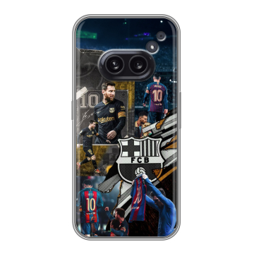 Силиконовый чехол на Nothing Phone (2a) Plus с принтом Messi Barcelona