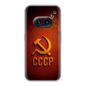 Силиконовый чехол на Nothing Phone (2a) Plus с принтом Флаг Герб СССР
