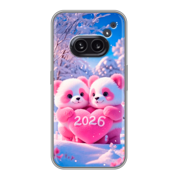 Силиконовый чехол на Nothing Phone (2a) Plus с принтом Новый год