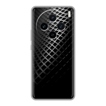 Силиконовый чехол на Vivo X100 с принтом Текстура металла