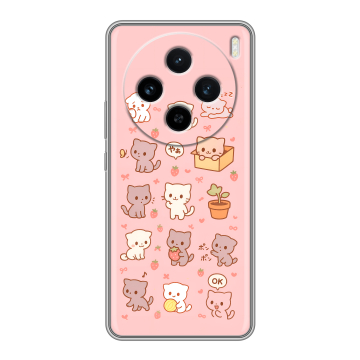 Силиконовый чехол на Vivo X100 с принтом Hello Kitty Хелоу Кити