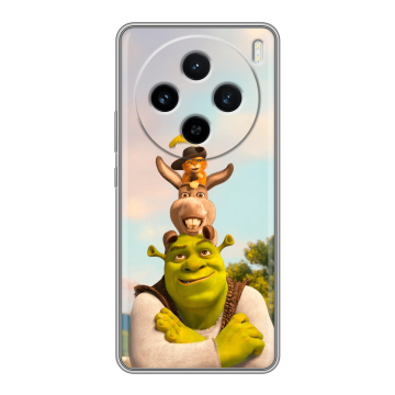 Силиконовый чехол на Vivo X100 с принтом Шрек Shrek