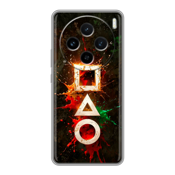 Силиконовый чехол на Vivo X100 с принтом Squid Game Игра кальмара