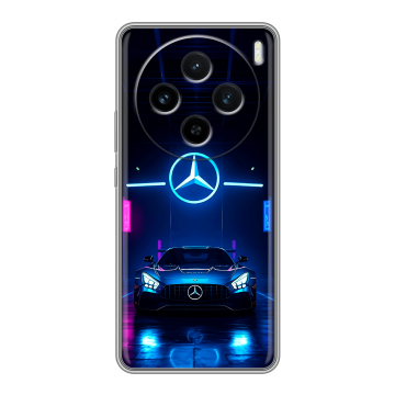 Силиконовый чехол на Vivo X100 с принтом Mercedes Мерседес