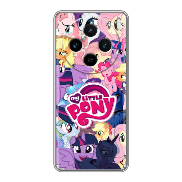 Силиконовый чехол на Vivo X100 с принтом My little pony Дружба чудо