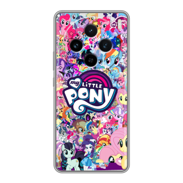Силиконовый чехол на Vivo X100 с принтом My little pony Дружба чудо